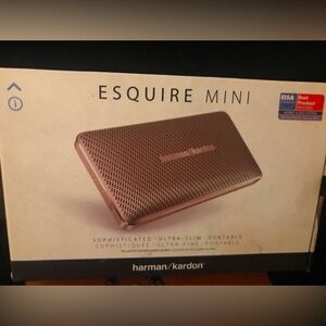 IN BOX HARMAN KARDON ESQUIRE MINI BLUETOOTH PORTABLE SPEAKER GOLD
